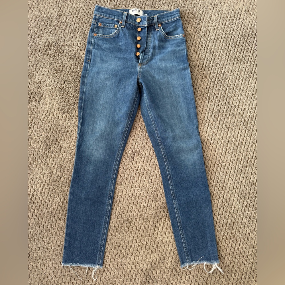 Agolde Blue Skinny Jeans Classic Denim